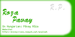 roza pavay business card